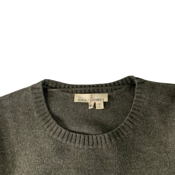 Seasalt Cornwall Polreath Jumper Wool Sweater UK 18 US XL Gray Long Sleeve Crew - Picture 4 of 12